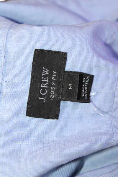 J Crew Mens Button Front Collared Long Sleeve Ludlow Shirt Blue Size Medium