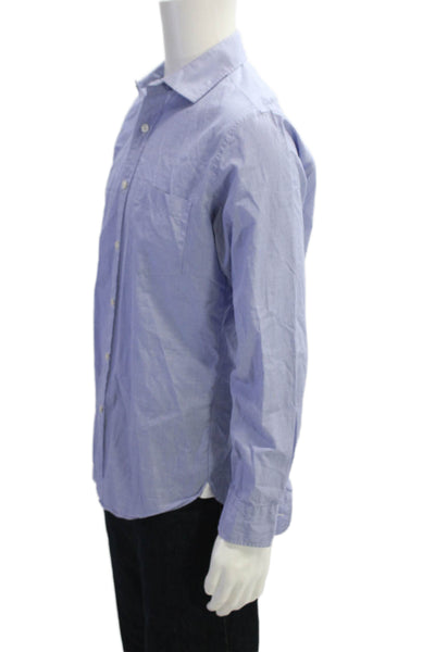 J Crew Mens Long Sleeve Button Front Collared Ludlow Shirt Blue Size Medium