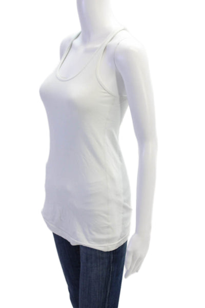 Lululemon Womens Active Scoop Neck Sleeveless Tank Top White Size 8