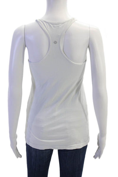 Lululemon Womens Active Scoop Neck Sleeveless Tank Top White Size 8