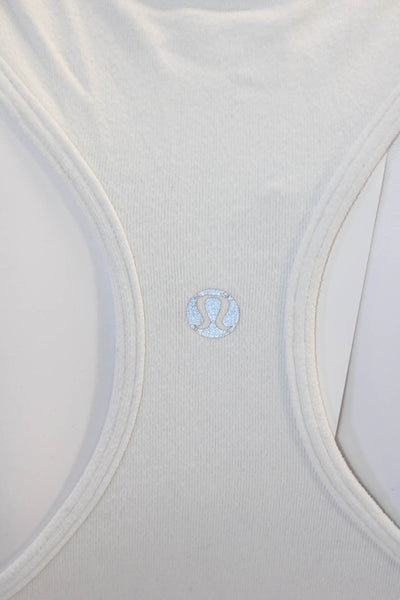 Lululemon Womens Active Scoop Neck Sleeveless Tank Top White Size 8