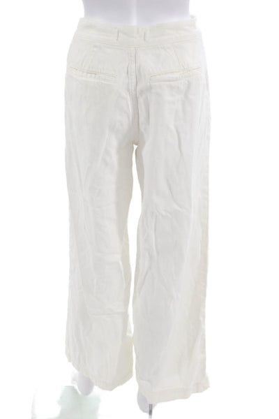 Madewell Women Chino Pants White Cotton Lyocell High Rise Size 25