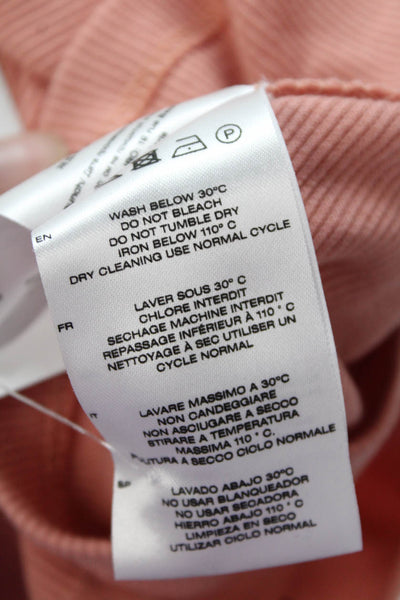 IRO Women Cropped Sleeveless Tank Pink Cotton Button Solid Size S