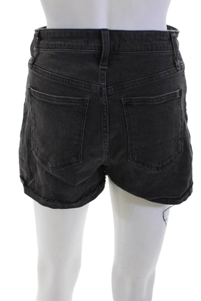 Madewell Women's Five Pocket Cut-Off Denim Shorts Black Size 25