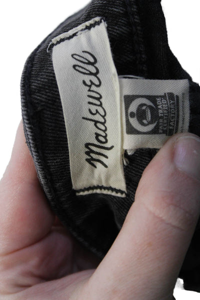 Madewell Women's Five Pocket Cut-Off Denim Shorts Black Size 25