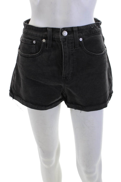 Madewell Women's Button Closure Five Pocket Denim Shorts Black Size 25