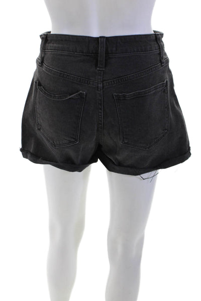 Madewell Women's Button Closure Five Pocket Denim Shorts Black Size 25