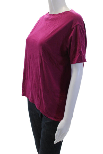 Lululemon Women Basic Crew Neck Purple Short Sleeve T-Shirt Size S