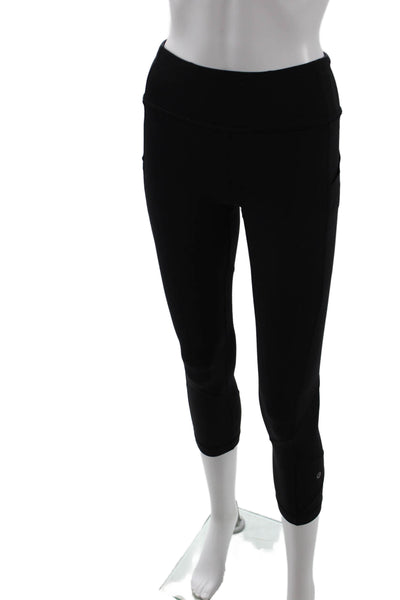 Lululemon Women Capri Cropped Leggings Black Nylon Blend Size 4