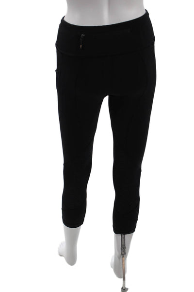 Lululemon Women Capri Cropped Leggings Black Nylon Blend Size 4