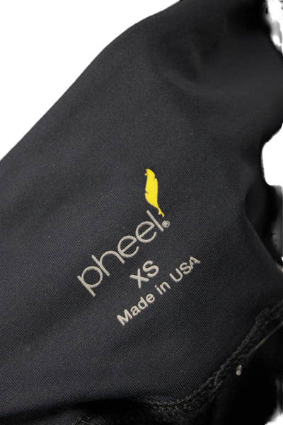 Pheel Womens Capri Leggings Black Size XS