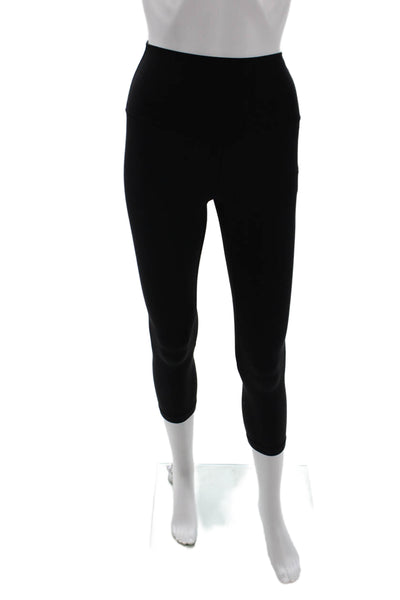 Lululemon Womens Capri Cropped Black Nylon Blend Leggings Size 2