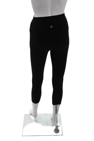 Lululemon Womens Capri Cropped Black Nylon Blend Leggings Size 2