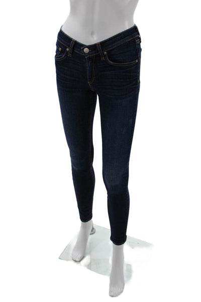 Rag & Bone Jean Womens Ankle Skinny Dark Blue Jeans Denim Size 25