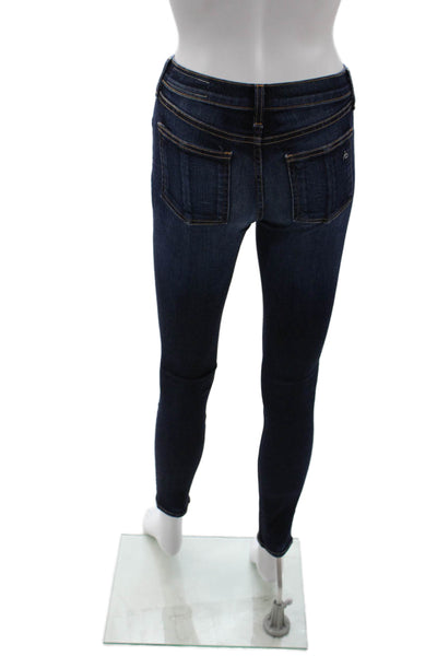Rag & Bone Jean Womens Ankle Skinny Dark Blue Jeans Denim Size 25