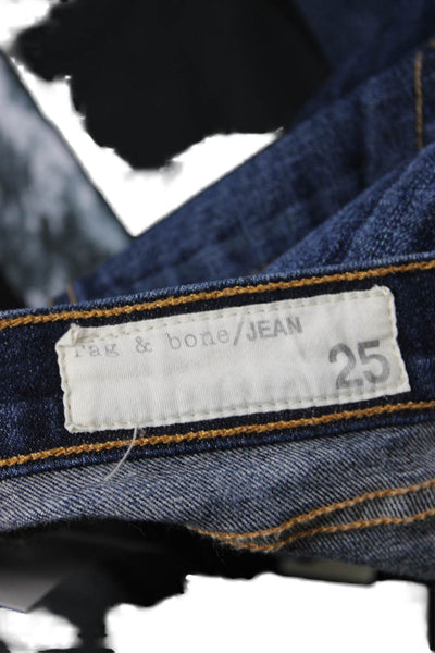 Rag & Bone Jean Womens Ankle Skinny Dark Blue Jeans Denim Size 25