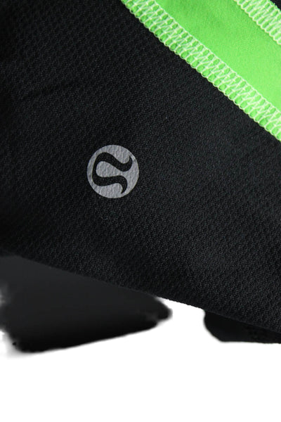 Lululemon Women Capri Leggings Black Nylon Blend Zip Sports Size 4