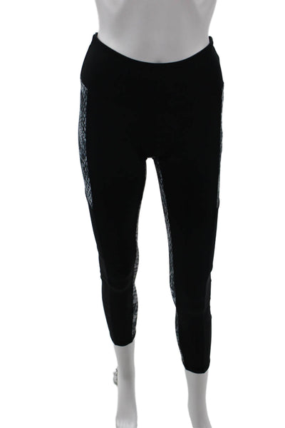 Strut This Women Black Animal Print Ankle Leggings Size One Size