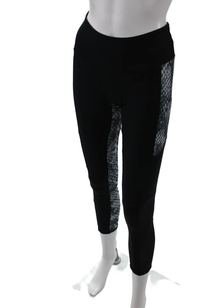 Strut This Women Black Animal Print Ankle Leggings Size One Size