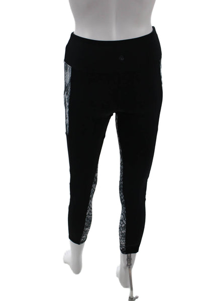Strut This Women Black Animal Print Ankle Leggings Size One Size