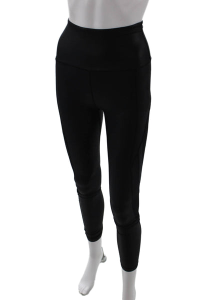 Nylora Womens Stretch Solid Activewear Leggings Black Size XS