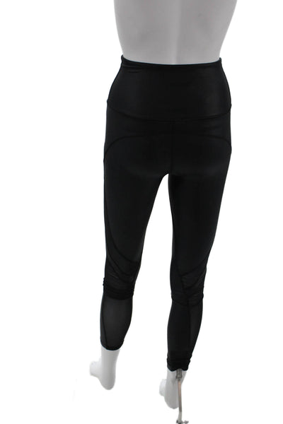 Nylora Womens Stretch Solid Activewear Leggings Black Size XS