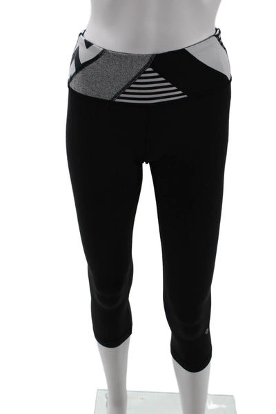 Lululemon Womens Geometric Cropped Leggings Black Size 4
