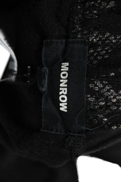 Monrow Womens Animal Print Tapered Sweatpants Black Size XS