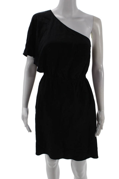 Alex Lane Women Sheath Dress Black 100% Silk Knee Length Zip Size PP