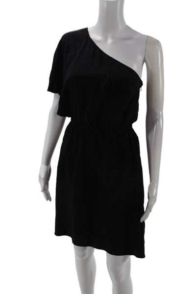 Alex Lane Women Sheath Dress Black 100% Silk Knee Length Zip Size PP