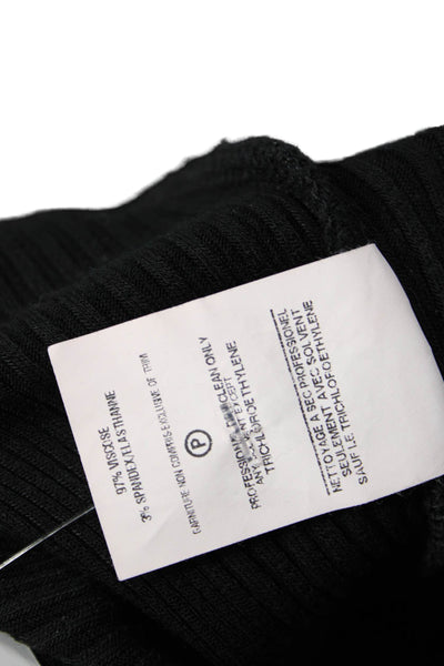 The Range Women Black Straight Pencil Midi Skirt Viscose Blend Size M