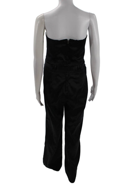 J Brand Women Jumpsuit Sleeveless Sweetheart Neck Black Size L