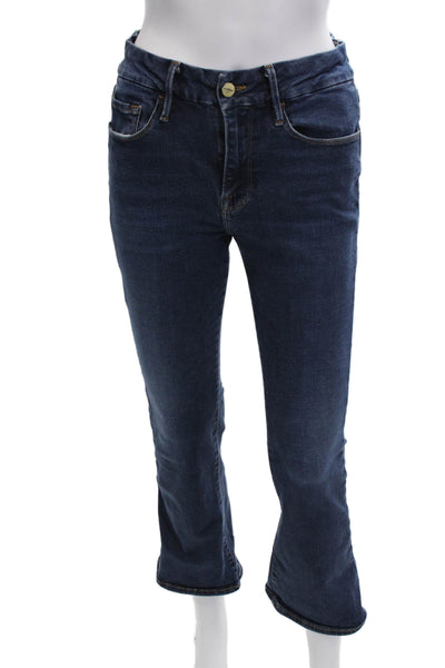 Frame Denim, Womens Cropped Straight Dark Blue Jeans Size 28
