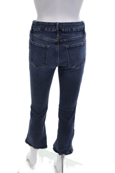 Frame Denim, Womens Cropped Straight Dark Blue Jeans Size 28
