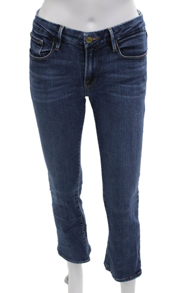Frame Denim Women Ankle Cropped Dark Blue Jeans Size 26