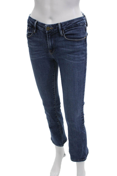 Frame Denim Women Ankle Cropped Dark Blue Jeans Size 26