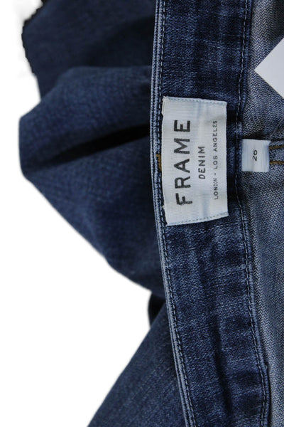 Frame Denim Women Ankle Cropped Dark Blue Jeans Size 26