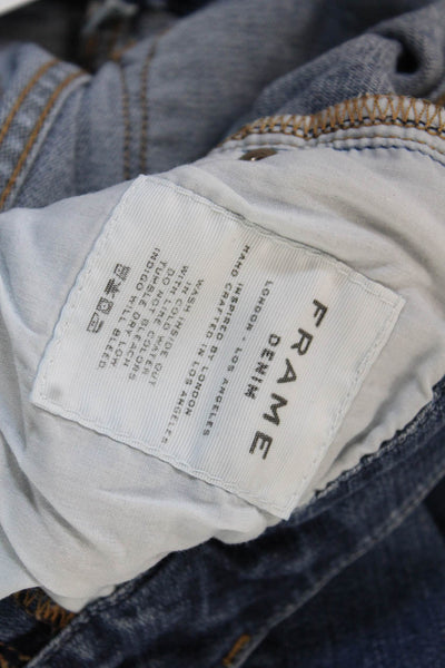 Frame Denim Women Ankle Cropped Dark Blue Jeans Size 26