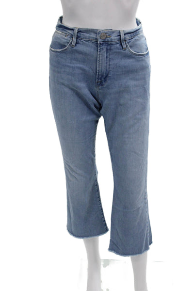 Frame Womens 90s Cropped Mid Rise Jeans Light Blue 24in Inseam Size 28