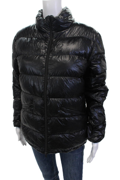Herno Unisex Puffer Quilted Jacket Black Zip High Neck Size M