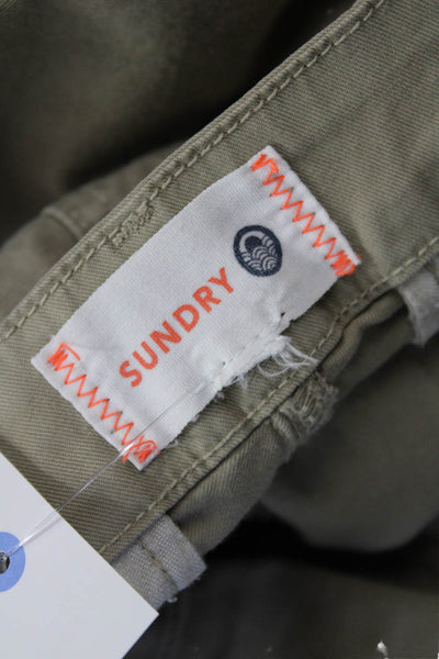 Sundry Women Cropped Ankle Chino Pants Beige Size 26