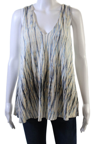 Tart Women Tunic Sleeveless V-Neck Beige 95% Modal Size M