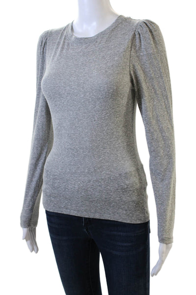 Z Supply Womens Gray Long Sleeve Crew Neck Jersey T-Shirt Size S