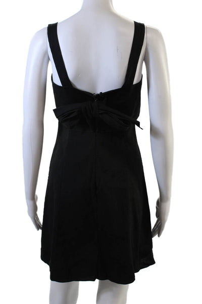 Theory Women Black A-Line Sundress Sleeveless Square Neck Size 0
