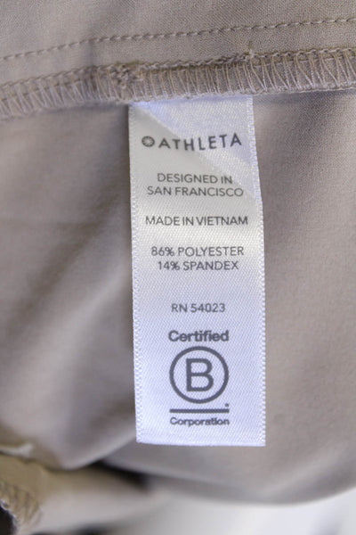 Athleta Women Cargo Jogger Pants Beige Drawstring Size 8 Tall