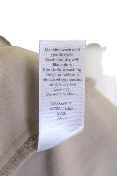 Athleta Women Cargo Jogger Pants Beige Drawstring Size 8 Tall