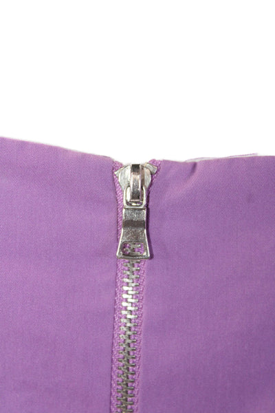 T Tahari, Womens Fit & Flare Sundress Purple Sleeveless Zip Size 10