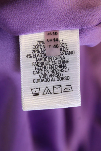 T Tahari, Womens Fit & Flare Sundress Purple Sleeveless Zip Size 10