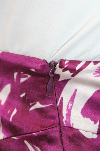 Theory Women's Zip Closure Unlined Mini Multicolor Skirt Purple Size 10