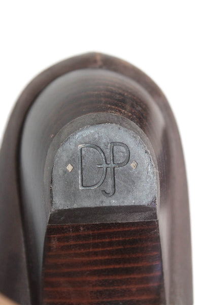 Donald J Pliner Women's Round Toe Slip-On Leather Mules Sandals Brown Size 9.5